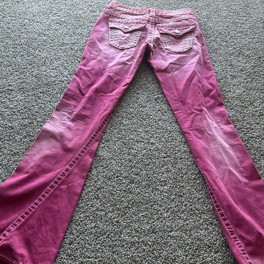 True Religion Pink Boot Cut Jeans